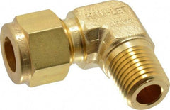 Ham-Let - 3/8" OD, Brass Male Elbow - Comp x MNPT Ends - Eagle Tool & Supply