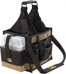 CLC - 23 Pocket Black & Brown Polyester Tool Bag - 11" Wide x 10" Deep x 19" High - Eagle Tool & Supply