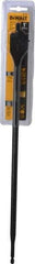 DeWALT - 1", 1/4" Straight Shank, Bright Finish, High Speed Steel, Spade Blade Drill Bit - No Spurs, 16" Overall Length, No Wire Fishing Hole - Eagle Tool & Supply