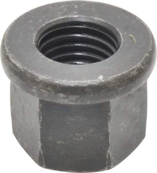 Gibraltar - M16, 31mm Flange Diam, 24mm High, 24mm Across Flats, Flange Nut - Grade 10 Steel, Black Phosphate Finish, 5" Flange Height, DIN 6331 - Eagle Tool & Supply