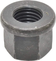 Gibraltar - M16, 31mm Flange Diam, 24mm High, 24mm Across Flats, Flange Nut - Grade 10 Steel, Black Phosphate Finish, 5" Flange Height, DIN 6331 - Eagle Tool & Supply