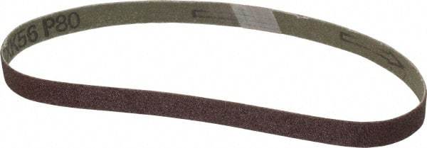 Tru-Maxx - 1/2" Wide x 18" OAL, 80 Grit, Aluminum Oxide Abrasive Belt - Aluminum Oxide, Medium, Coated - Eagle Tool & Supply