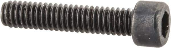 Made in USA - #1-72 UNF Hex Socket Drive, Socket Cap Screw - Alloy Steel, Black Oxide Finish, Fully Threaded, 3/8" Length Under Head - Eagle Tool & Supply