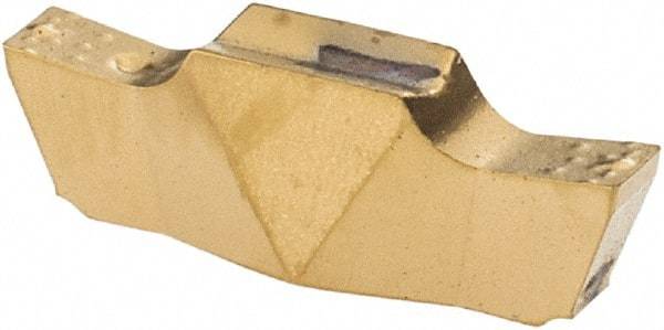 Iscar - 150010GEPI Grade IC528, 1.5mm Cutting Width Carbide Grooving Insert - 2mm Max Depth of Cut, Neutral, 0.1mm Corner Radius, TiCN/TiN Finish - Eagle Tool & Supply