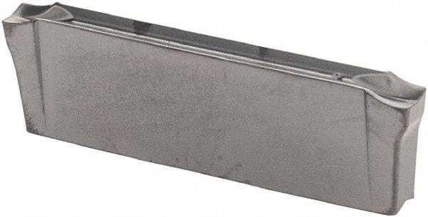 Iscar - DGR J IC908 Grade, 0.0866" Cutting Width, Carbide Cutoff Insert - 6° Right Hand Lead Angle, 0.0079" Cnr Rad, TiAlN Coated, Double End - Eagle Tool & Supply