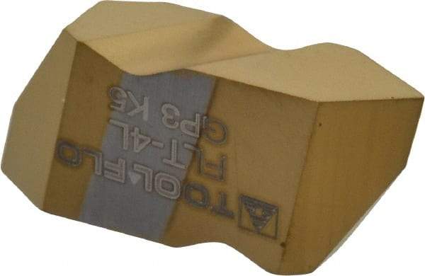 Tool-Flo - FLT4 CB Grade GP3, Internal/External 60° V Threading Insert - 4 to 20 TPI Ext Pitch, 4 to 12 TPI Int Pitch, Left Hand Insert, TiN Finish, Carbide - Eagle Tool & Supply
