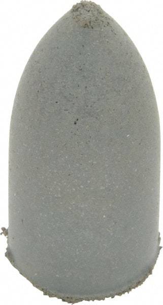 Cratex - 7/8" Max Diam x 1-3/4" Long, Cone, Rubberized Point - Coarse Grade, Silicon Carbide, 1/4" Arbor Hole, Unmounted - Eagle Tool & Supply