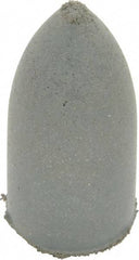 Cratex - 7/8" Max Diam x 1-3/4" Long, Cone, Rubberized Point - Coarse Grade, Silicon Carbide, 1/4" Arbor Hole, Unmounted - Eagle Tool & Supply
