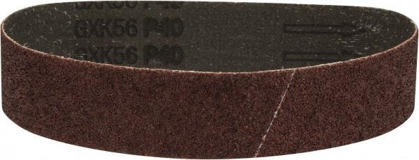 Tru-Maxx - 1-1/2" Wide x 18-15/16" OAL, 40 Grit, Aluminum Oxide Abrasive Belt - Aluminum Oxide, Coarse, Coated - Eagle Tool & Supply