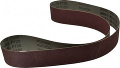 Tru-Maxx - 2" Wide x 48" OAL, 120 Grit, Aluminum Oxide Abrasive Belt - Aluminum Oxide, Fine, Coated - Eagle Tool & Supply