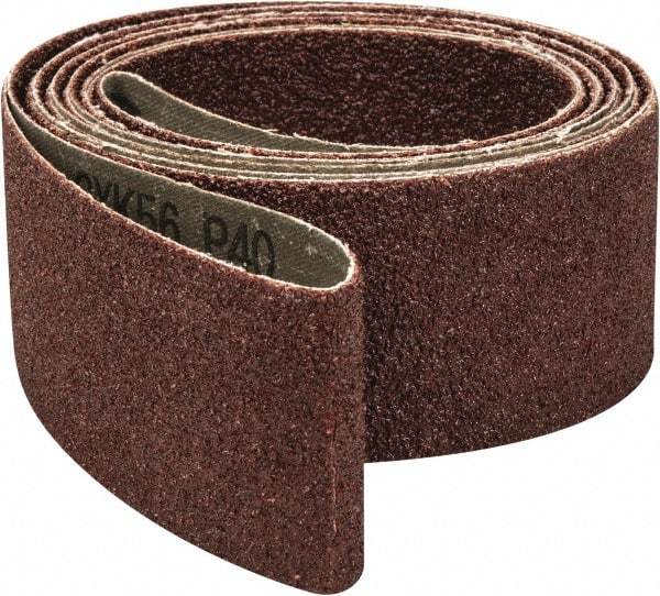 Tru-Maxx - 2" Wide x 132" OAL, 40 Grit, Aluminum Oxide Abrasive Belt - Aluminum Oxide, Coarse, Coated - Eagle Tool & Supply