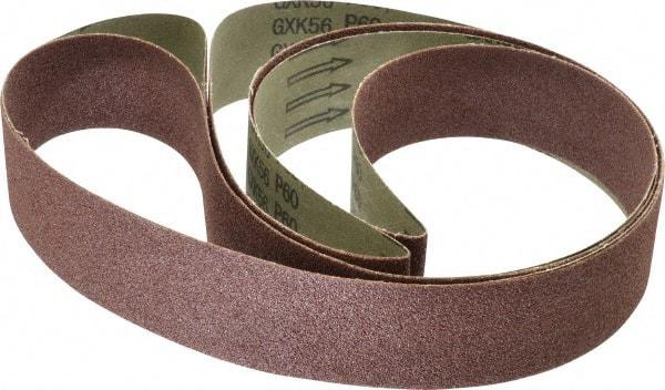 Tru-Maxx - 2" Wide x 132" OAL, 60 Grit, Aluminum Oxide Abrasive Belt - Aluminum Oxide, Medium, Coated - Eagle Tool & Supply