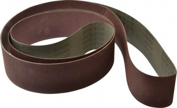 Tru-Maxx - 3" Wide x 132" OAL, 120 Grit, Aluminum Oxide Abrasive Belt - Aluminum Oxide, Fine, Coated - Eagle Tool & Supply