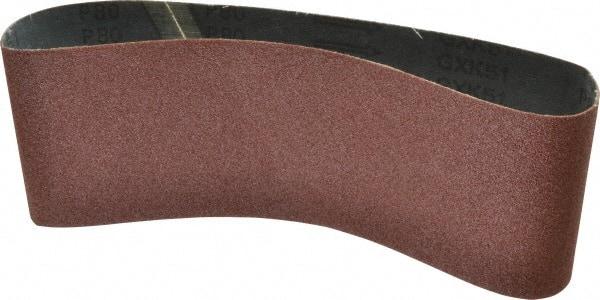 Tru-Maxx - 4" Wide x 24" OAL, 80 Grit, Aluminum Oxide Abrasive Belt - Aluminum Oxide, Medium, Coated - Eagle Tool & Supply