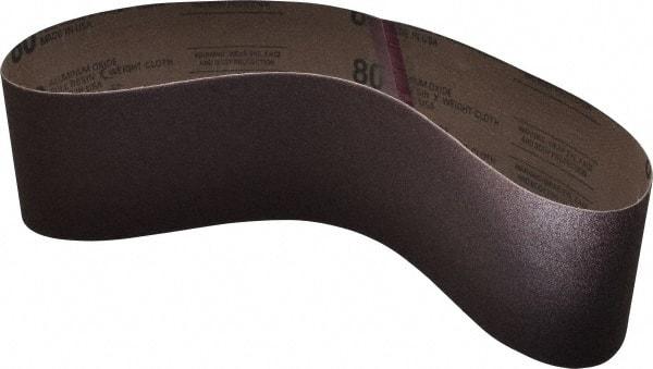 Tru-Maxx - 4" Wide x 36" OAL, 80 Grit, Aluminum Oxide Abrasive Belt - Aluminum Oxide, Medium, Coated - Eagle Tool & Supply