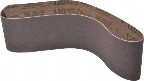 Tru-Maxx - 4" Wide x 36" OAL, 120 Grit, Aluminum Oxide Abrasive Belt - Aluminum Oxide, Fine, Coated - Eagle Tool & Supply