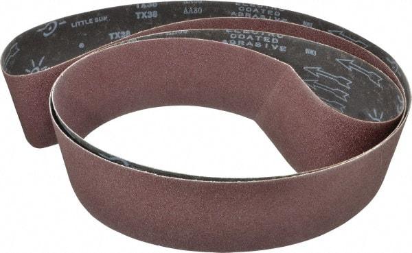 Tru-Maxx - 4" Wide x 132" OAL, 80 Grit, Aluminum Oxide Abrasive Belt - Aluminum Oxide, Medium, Coated - Eagle Tool & Supply