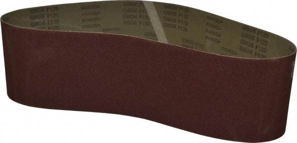 Tru-Maxx - 6" Wide x 48" OAL, 120 Grit, Aluminum Oxide Abrasive Belt - Aluminum Oxide, Fine, Coated - Eagle Tool & Supply