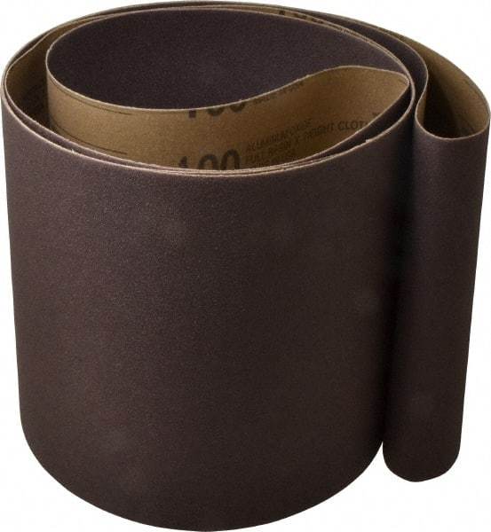 Tru-Maxx - 8" Wide x 107" OAL, 100 Grit, Aluminum Oxide Abrasive Belt - Aluminum Oxide, Fine, Coated - Eagle Tool & Supply