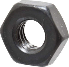 Gibraltar - 5/16-18 UNC Alloy Steel Right Hand Heavy Hex Jam Nut - 9/16" Across Flats, 13/64" High, Black Oxide Finish - Eagle Tool & Supply