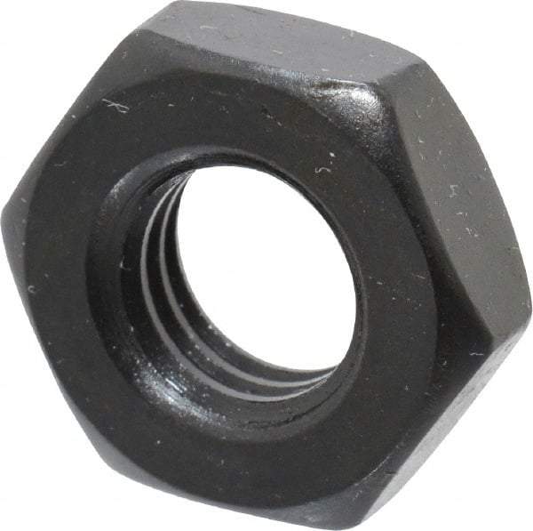 Gibraltar - 1/2-13 UNC Alloy Steel Right Hand Heavy Hex Jam Nut - 7/8" Across Flats, 19/64" High, Black Oxide Finish - Eagle Tool & Supply