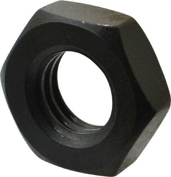 Gibraltar - 5/8-11 UNC Alloy Steel Right Hand Heavy Hex Jam Nut - 1-1/16" Across Flats, 23/64" High, Black Oxide Finish - Eagle Tool & Supply