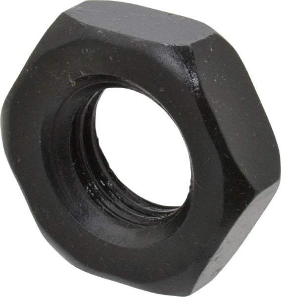 Gibraltar - 3/4-10 UNC Alloy Steel Right Hand Heavy Hex Jam Nut - 1-1/4" Across Flats, 27/64" High, Black Oxide Finish - Eagle Tool & Supply