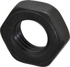 Gibraltar - 1-8 UNC Alloy Steel Right Hand Heavy Hex Jam Nut - 1-5/8" Across Flats, 35/64" High, Black Oxide Finish - Eagle Tool & Supply