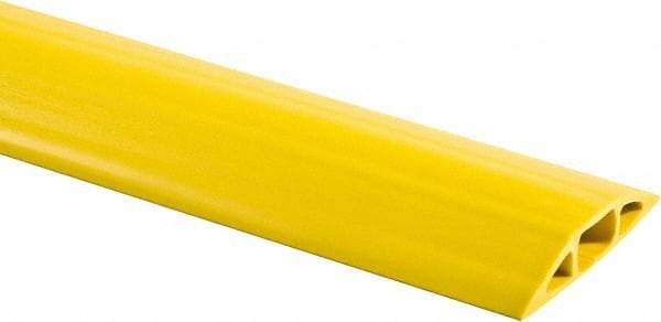 Hubbell Wiring Device-Kellems - 1 Channel, 10 Ft Long, 7.9mm Max Compatible Cable Diam, Yellow PVC On Floor Cable Cover - 2-3/4" Overall Width x 13.5mm Overall Height, 15.2mm Channel Width x 7.9mm Channel Height - Eagle Tool & Supply