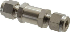 Ham-Let - 1/4" Stainless Steel Check Valve - Inline, Comp x Comp, 3,000 WOG - Eagle Tool & Supply