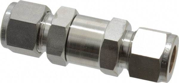Ham-Let - 1/2" Stainless Steel Check Valve - Inline, Comp x Comp, 3,000 WOG - Eagle Tool & Supply