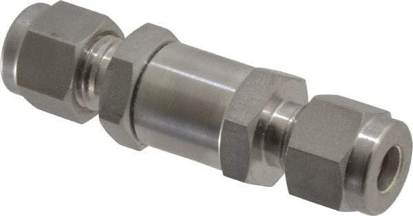 Ham-Let - 1/4" Stainless Steel Check Valve - Inline, Comp x Comp, 3,000 WOG - Eagle Tool & Supply