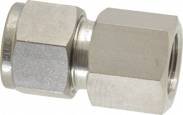 Ham-Let - 1/2" OD, Grade 316Stainless Steel Female Connector - Comp x FNPT Ends - Eagle Tool & Supply