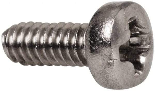 Value Collection - M2x0.40 Metric Coarse, 5mm Length Under Head Phillips Drive Machine Screw - Pan Head, Grade 18-8 & A2 Stainless Steel, Uncoated, Without Washer - Eagle Tool & Supply