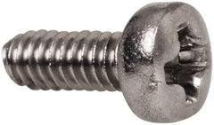 Value Collection - M2x0.40 Metric Coarse, 5mm Length Under Head Phillips Drive Machine Screw - Pan Head, Grade 18-8 & A2 Stainless Steel, Uncoated, Without Washer - Eagle Tool & Supply