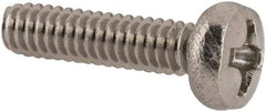 Value Collection - M2x0.40 Metric Coarse, 8mm Length Under Head Phillips Drive Machine Screw - Pan Head, Grade 18-8 & A2 Stainless Steel, Uncoated, Without Washer - Eagle Tool & Supply