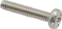 Value Collection - M2x0.40 Metric Coarse, 10mm Length Under Head Phillips Drive Machine Screw - Pan Head, Grade 18-8 & A2 Stainless Steel, Uncoated, Without Washer - Eagle Tool & Supply