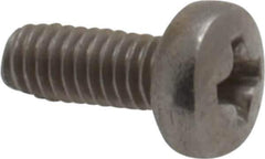 Value Collection - M2.5x0.45 Metric Coarse, 6mm Length Under Head Phillips Drive Machine Screw - Pan Head, Grade 18-8 & A2 Stainless Steel, Uncoated, Without Washer - Eagle Tool & Supply