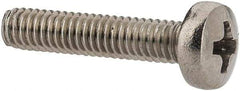 Value Collection - M2.5x0.45 Metric Coarse, 12mm Length Under Head Phillips Drive Machine Screw - Pan Head, Grade 18-8 & A2 Stainless Steel, Uncoated, Without Washer - Eagle Tool & Supply