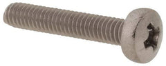 Value Collection - M2.5x0.45 Metric Coarse, 14mm Length Under Head Phillips Drive Machine Screw - Pan Head, Grade 18-8 & A2 Stainless Steel, Uncoated, Without Washer - Eagle Tool & Supply