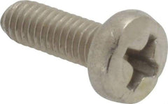 Value Collection - M3.5x0.60 Metric Coarse, 10mm Length Under Head Phillips Drive Machine Screw - Pan Head, Grade 18-8 & A2 Stainless Steel, Uncoated, Without Washer - Eagle Tool & Supply