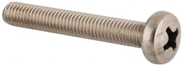 Value Collection - M5x0.80 Metric Coarse, 35mm Length Under Head Phillips Drive Machine Screw - Pan Head, Grade 18-8 & A2 Stainless Steel, Uncoated, Without Washer - Eagle Tool & Supply