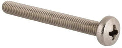 Value Collection - M5x0.80 Metric Coarse, 45mm Length Under Head Phillips Drive Machine Screw - Pan Head, Grade 18-8 & A2 Stainless Steel, Uncoated, Without Washer - Eagle Tool & Supply