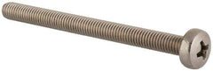 Value Collection - M5x0.80 Metric Coarse, 60mm Length Under Head Phillips Drive Machine Screw - Pan Head, Grade 18-8 & A2 Stainless Steel, Uncoated, Without Washer - Eagle Tool & Supply
