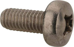 Value Collection - M6x1.00 Metric Coarse, 14mm Length Under Head Phillips Drive Machine Screw - Pan Head, Grade 18-8 & A2 Stainless Steel, Uncoated, Without Washer - Eagle Tool & Supply