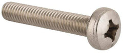 Value Collection - M6x1.00 Metric Coarse, 35mm Length Under Head Phillips Drive Machine Screw - Pan Head, Grade 18-8 & A2 Stainless Steel, Uncoated, Without Washer - Eagle Tool & Supply