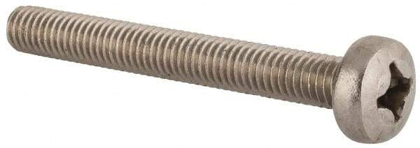 Value Collection - M6x1.00 Metric Coarse, 50mm Length Under Head Phillips Drive Machine Screw - Pan Head, Grade 18-8 & A2 Stainless Steel, Uncoated, Without Washer - Eagle Tool & Supply