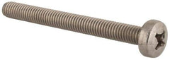 Value Collection - M6x1.00 Metric Coarse, 60mm Length Under Head Phillips Drive Machine Screw - Pan Head, Grade 18-8 & A2 Stainless Steel, Uncoated, Without Washer - Eagle Tool & Supply