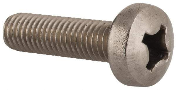 Value Collection - M8x1.25 Metric Coarse, 30mm Length Under Head Phillips Drive Machine Screw - Pan Head, Grade 18-8 & A2 Stainless Steel, Uncoated, Without Washer - Eagle Tool & Supply