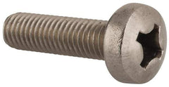 Value Collection - M8x1.25 Metric Coarse, 30mm Length Under Head Phillips Drive Machine Screw - Pan Head, Grade 18-8 & A2 Stainless Steel, Uncoated, Without Washer - Eagle Tool & Supply